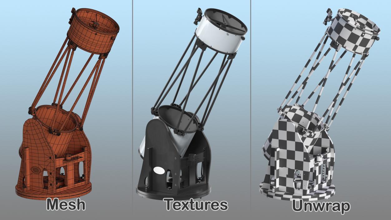 3D model Truss Tube Dobsonian Telescope