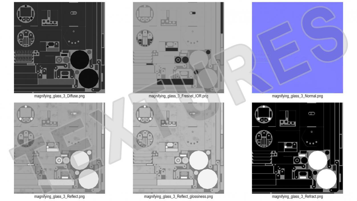 3D Foldable Magnifier with LED Light model