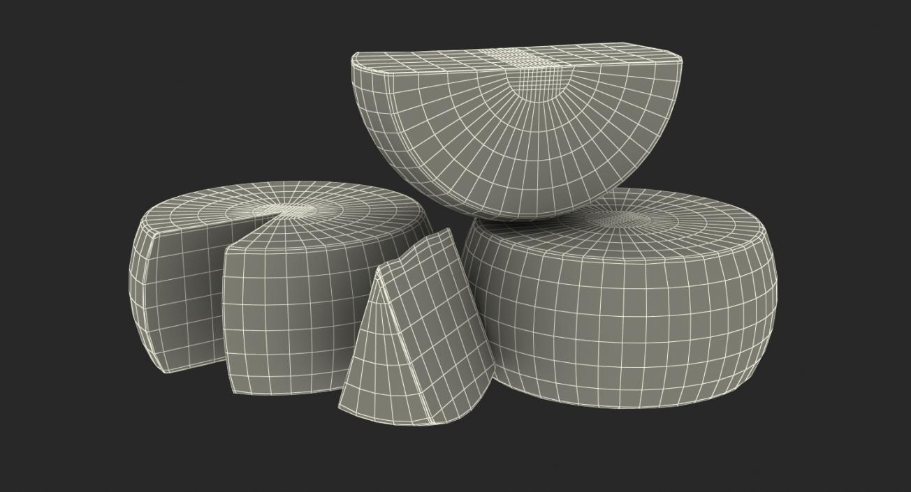 Parmesan Cheese Set 3D model