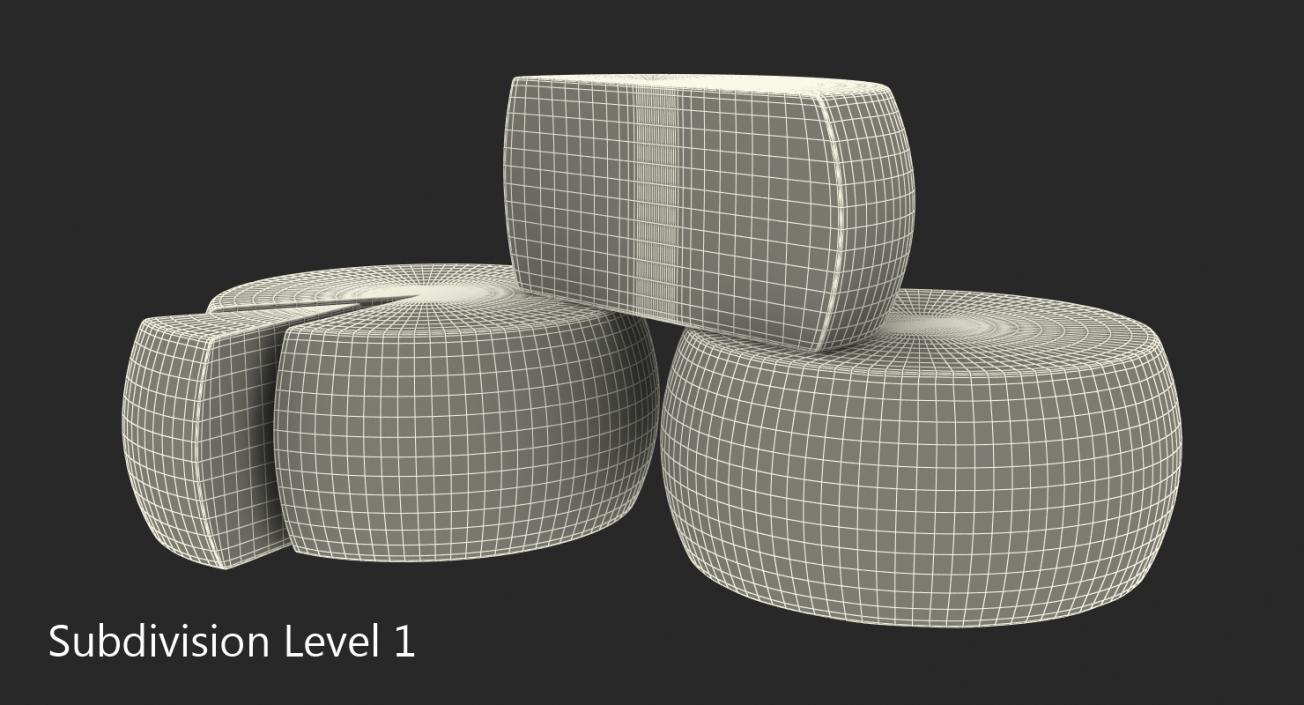 Parmesan Cheese Set 3D model