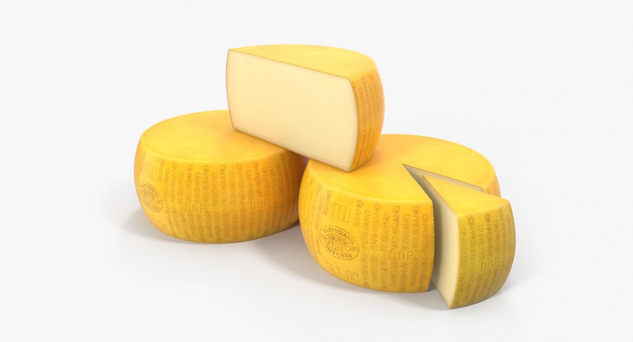 Parmesan Cheese Set 3D model