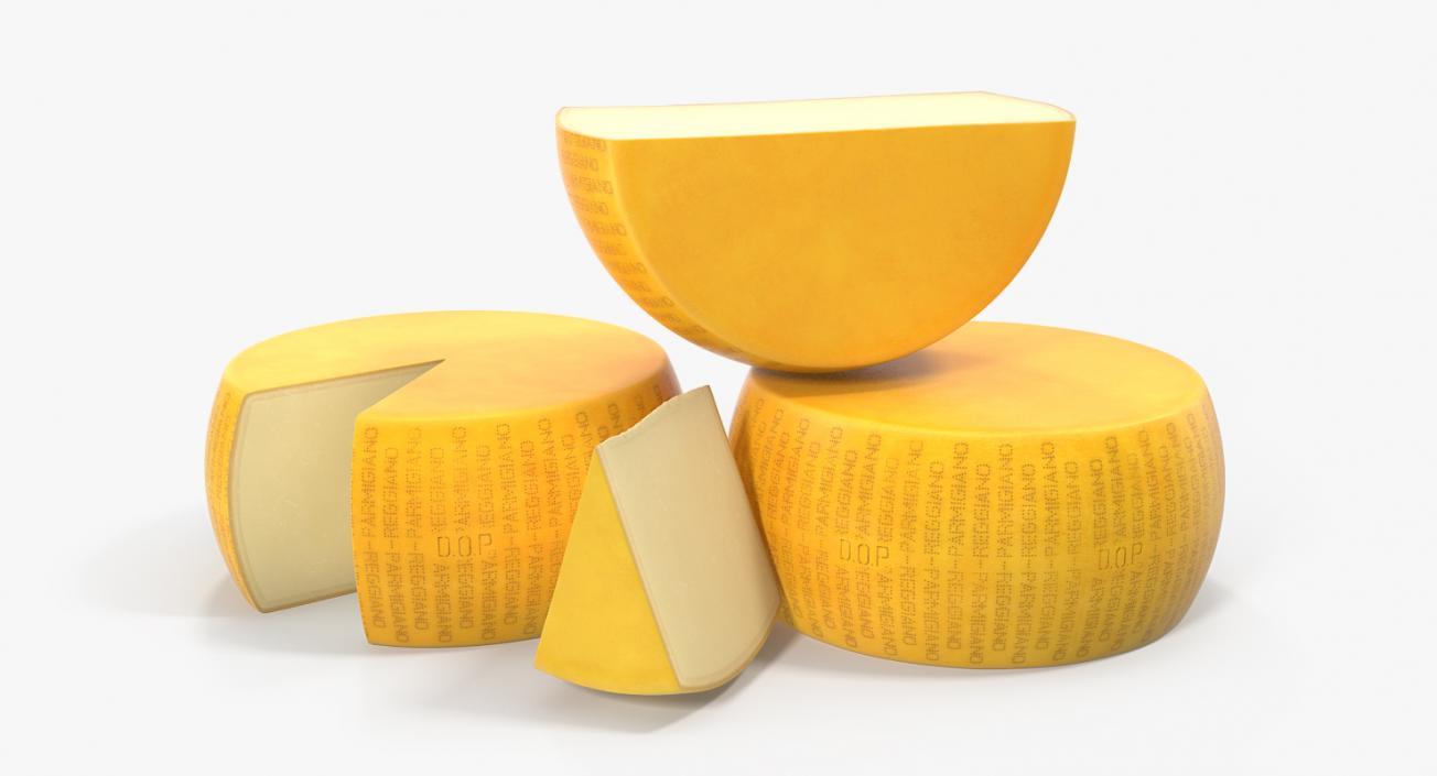 Parmesan Cheese Set 3D model