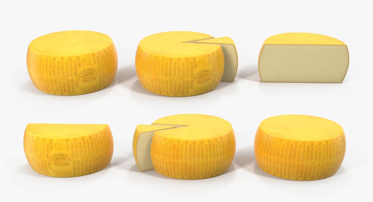 Parmesan Cheese Set 3D model