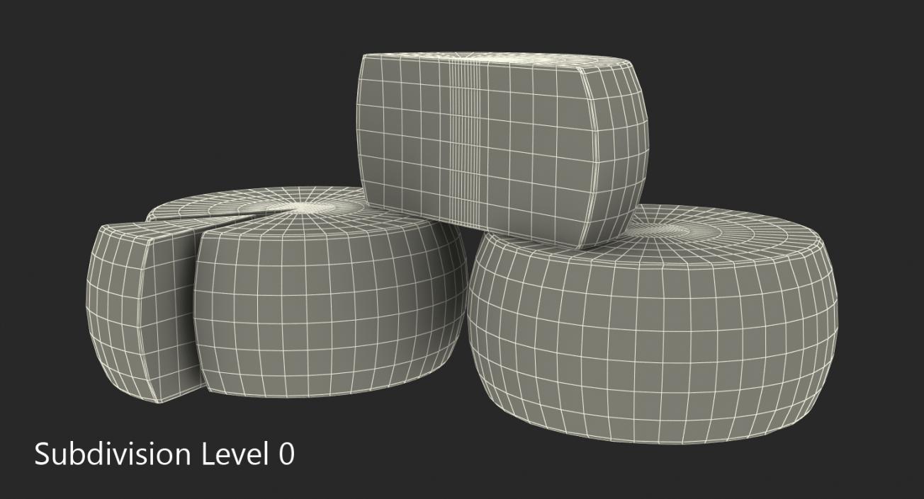 Parmesan Cheese Set 3D model