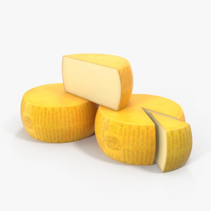 Parmesan Cheese Set 3D model