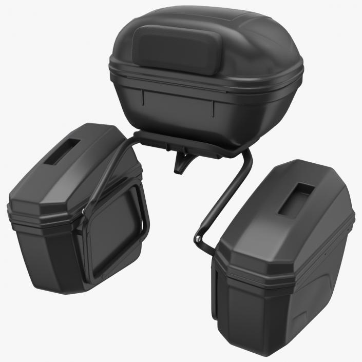 3D Pair Side Luggage Case Saddlebags model