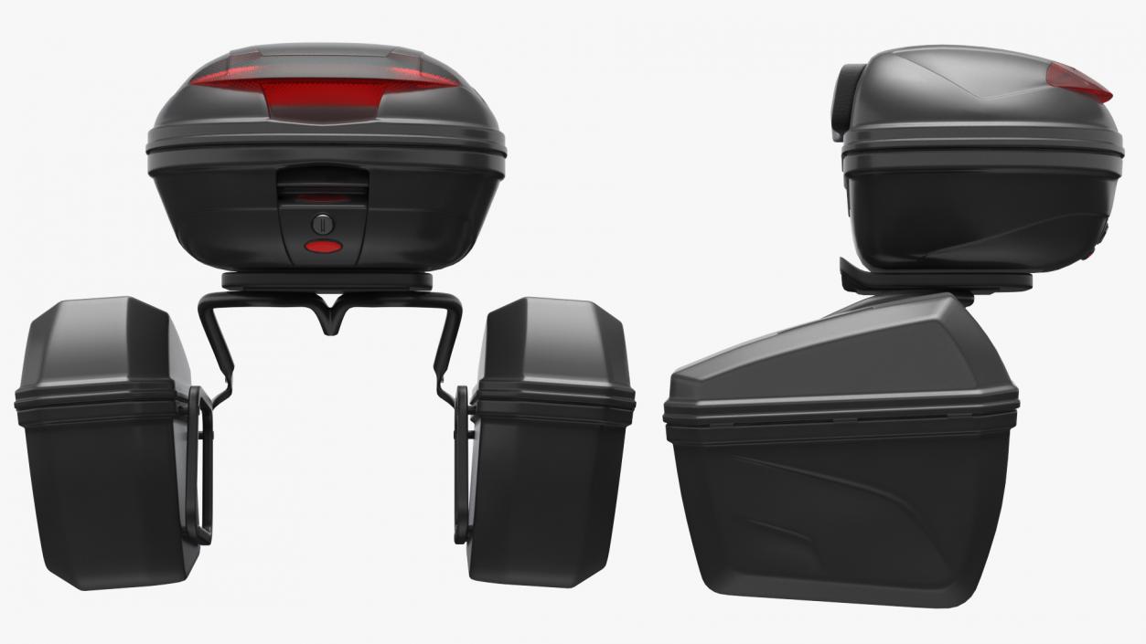 3D Pair Side Luggage Case Saddlebags model