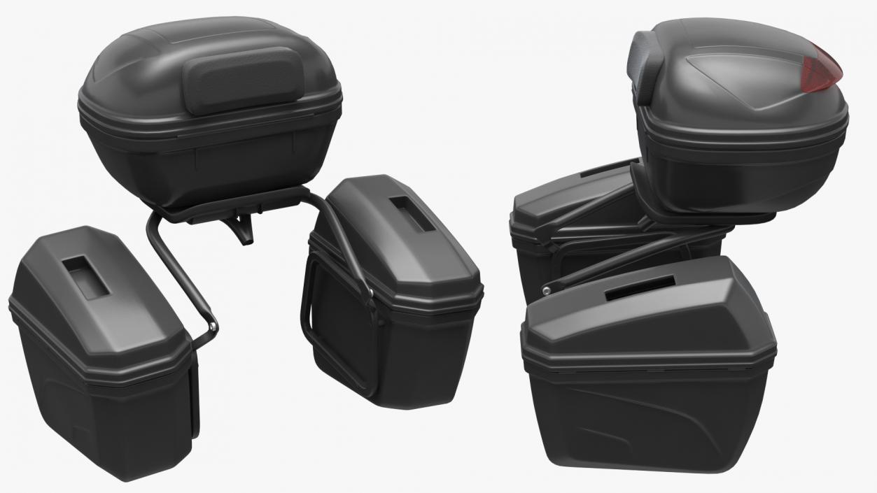 3D Pair Side Luggage Case Saddlebags model