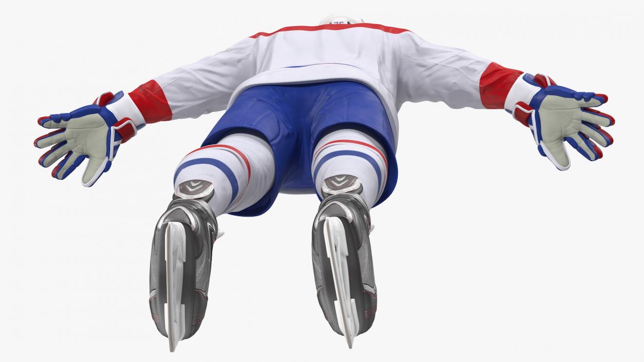 Hockey Equipment White 2 3D model