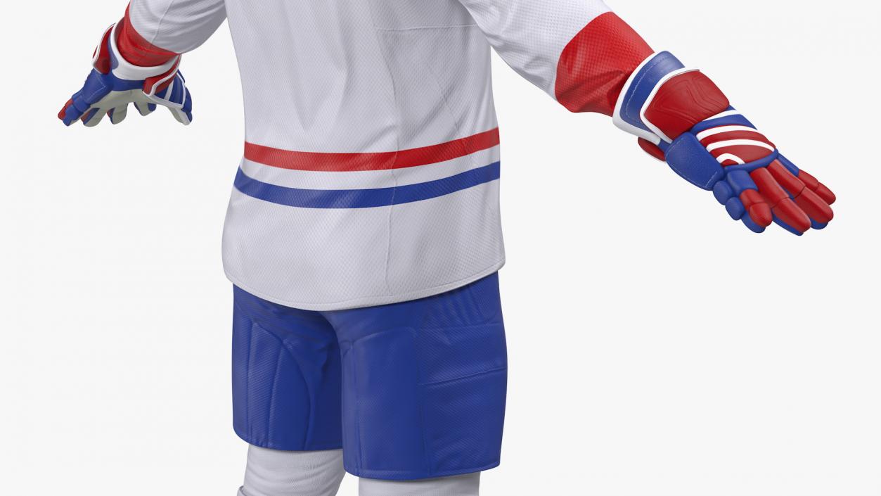 Hockey Equipment White 2 3D model