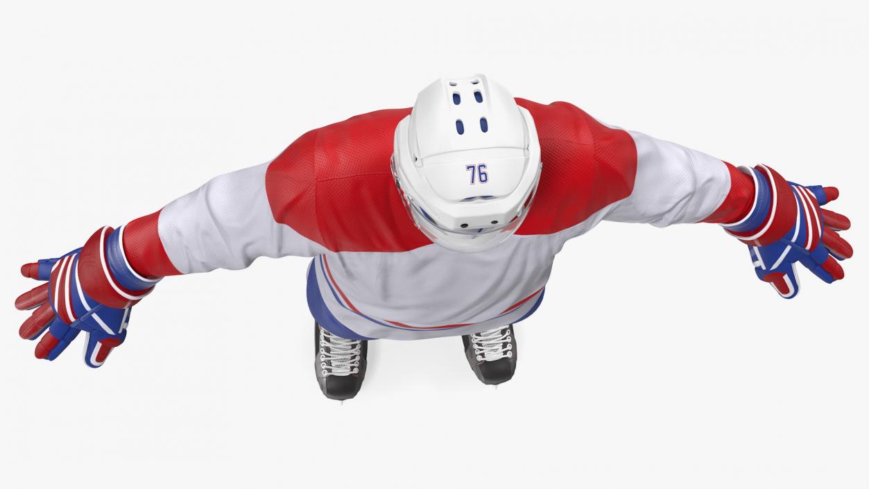 Hockey Equipment White 2 3D model