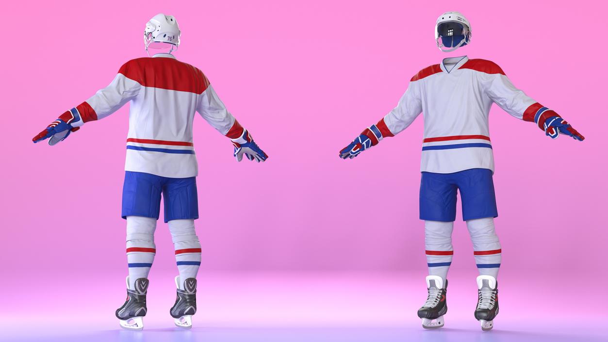 Hockey Equipment White 2 3D model