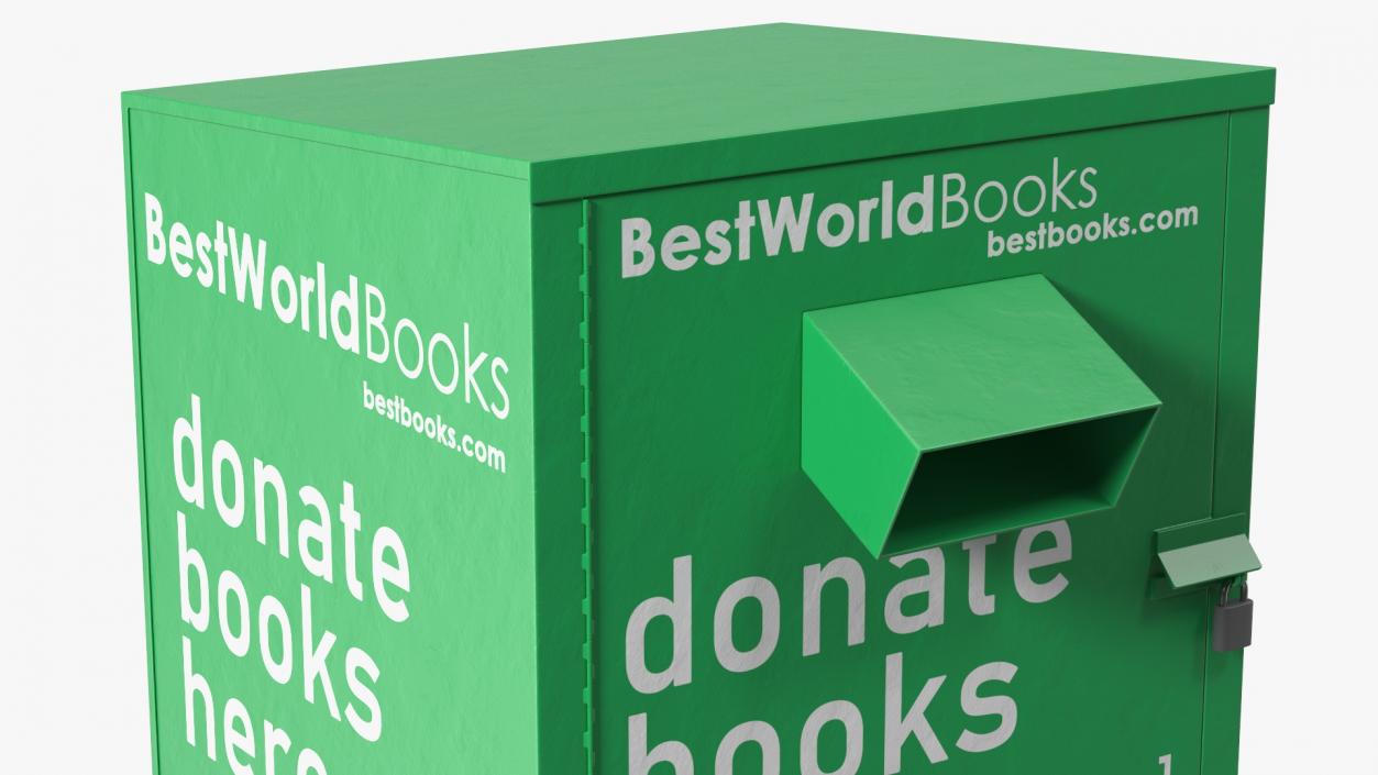 3D Book Donation Box Green model