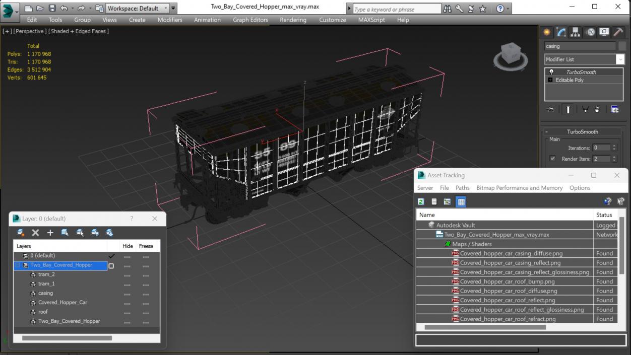 Two Bay Covered Hopper 3D