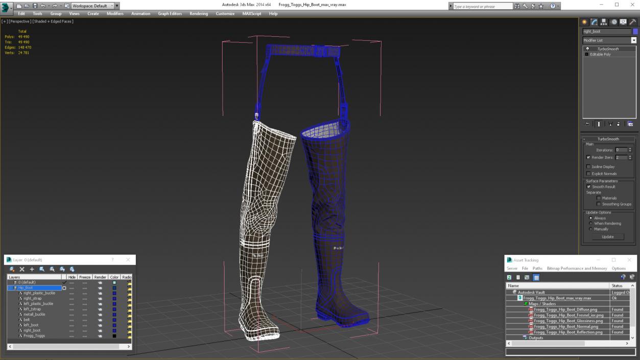 3D model Frogg Toggs Hip Boot