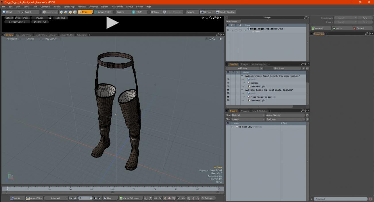 3D model Frogg Toggs Hip Boot