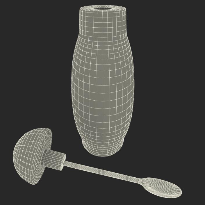 3D Chinese Snuff Bottle with Spoon