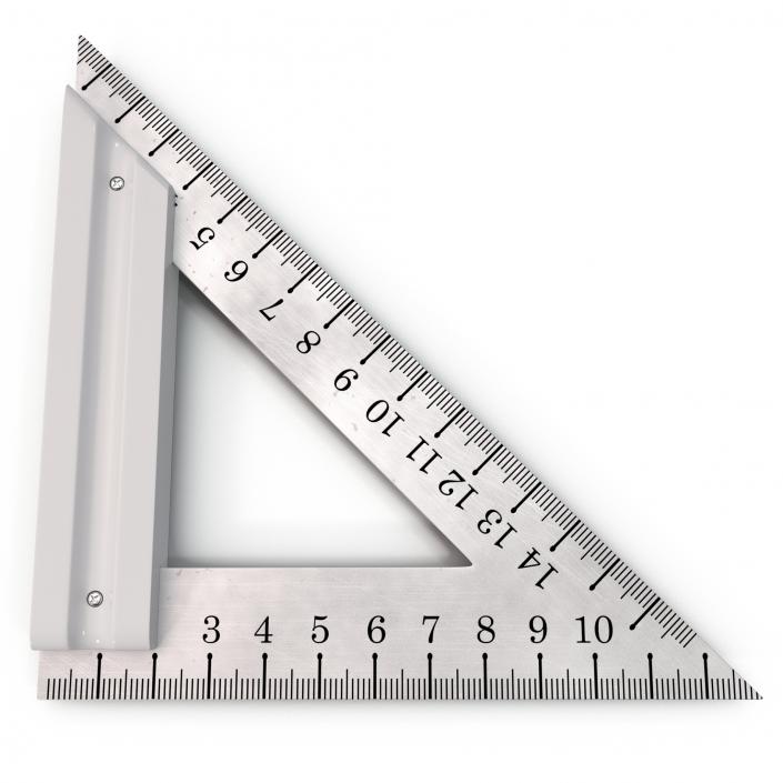 3D model Steel Triangle Ruler