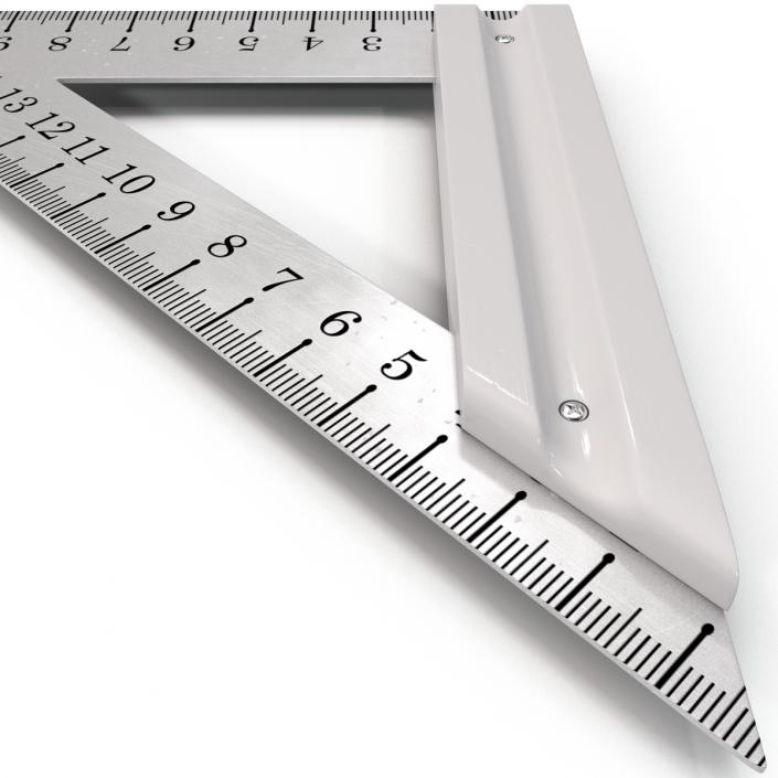 3D model Steel Triangle Ruler