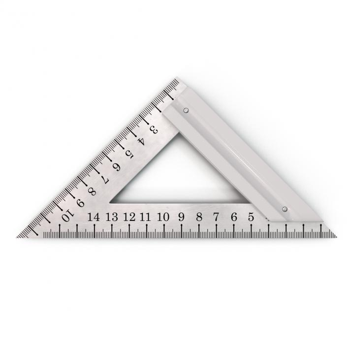 3D model Steel Triangle Ruler