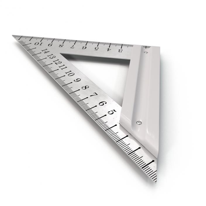 3D model Steel Triangle Ruler