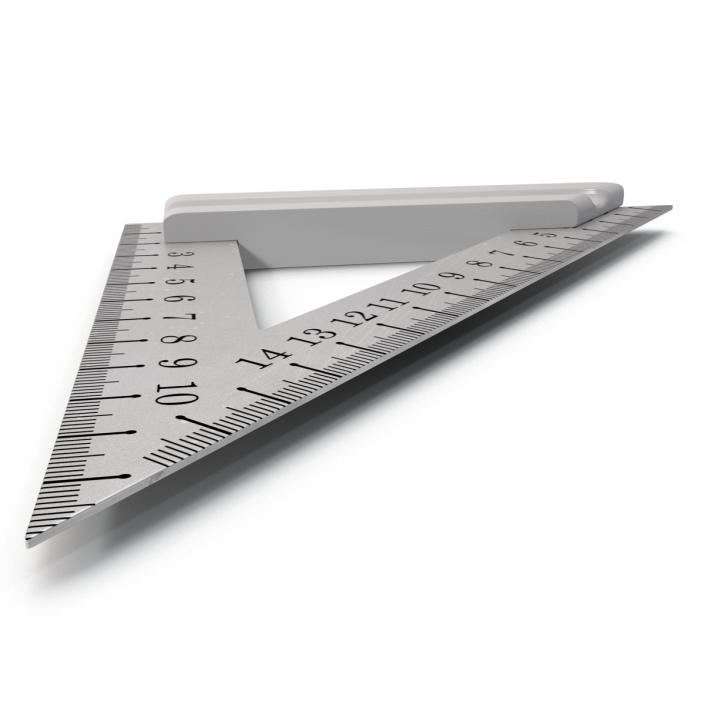 3D model Steel Triangle Ruler