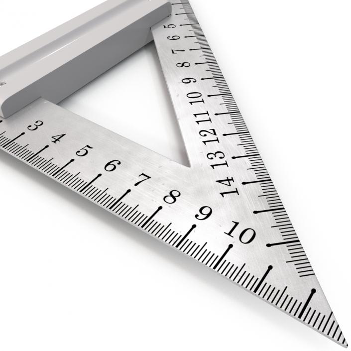 3D model Steel Triangle Ruler