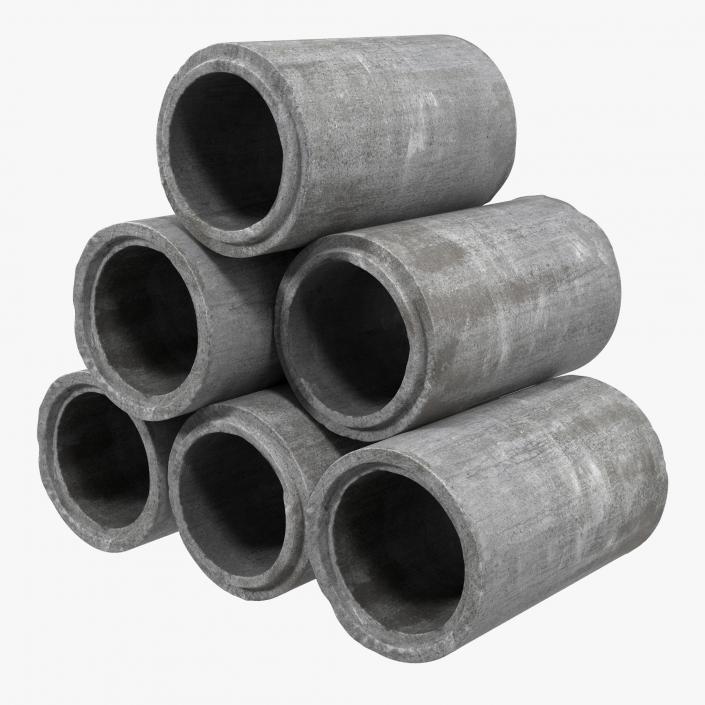 3D Concrete Pipe model