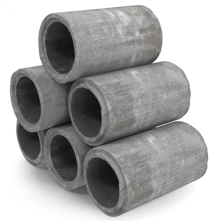 3D Concrete Pipe model