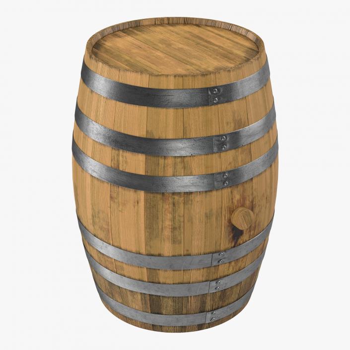 3D Wooden Barrel model