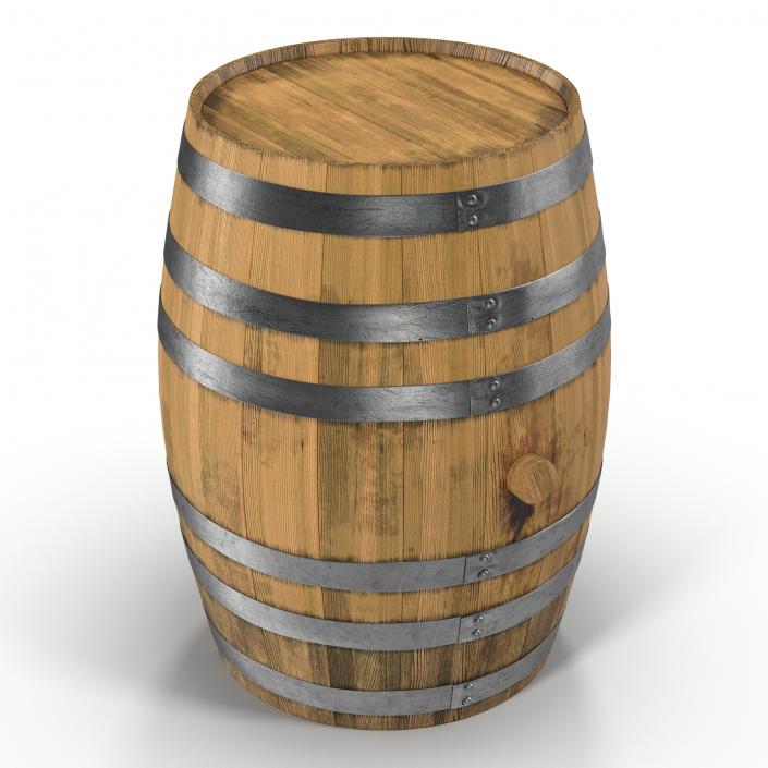 3D Wooden Barrel model