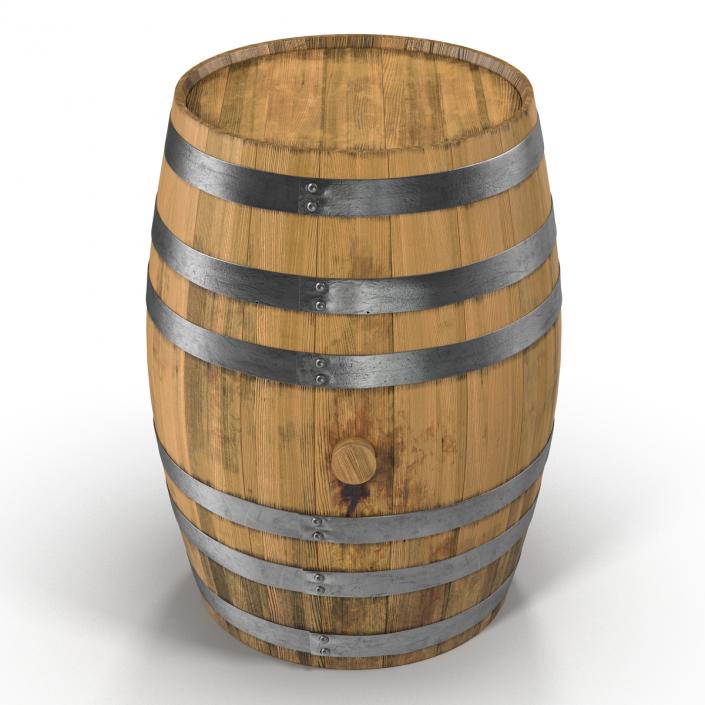 3D Wooden Barrel model