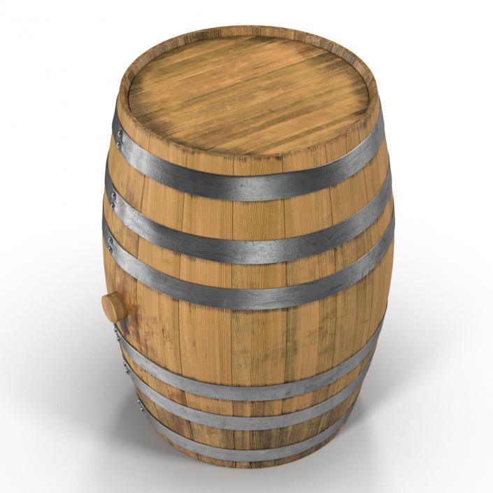 3D Wooden Barrel model