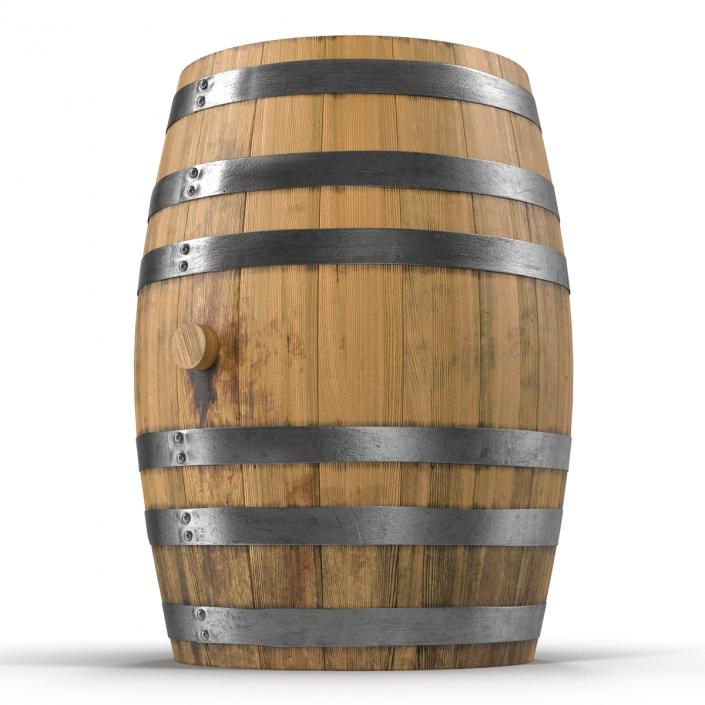 3D Wooden Barrel model