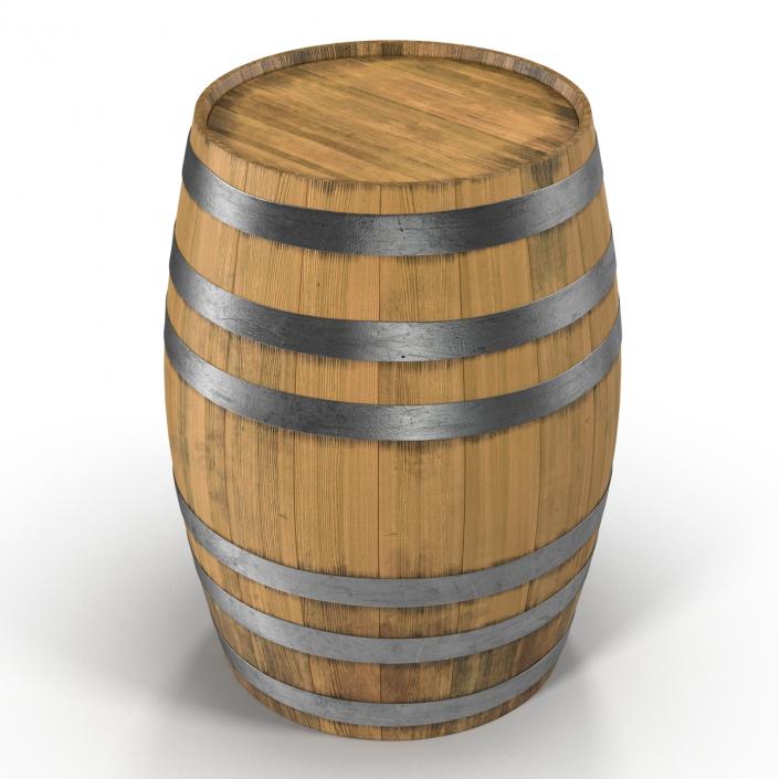 3D Wooden Barrel model