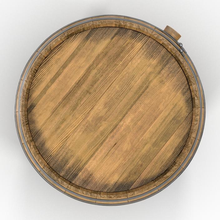 3D Wooden Barrel model