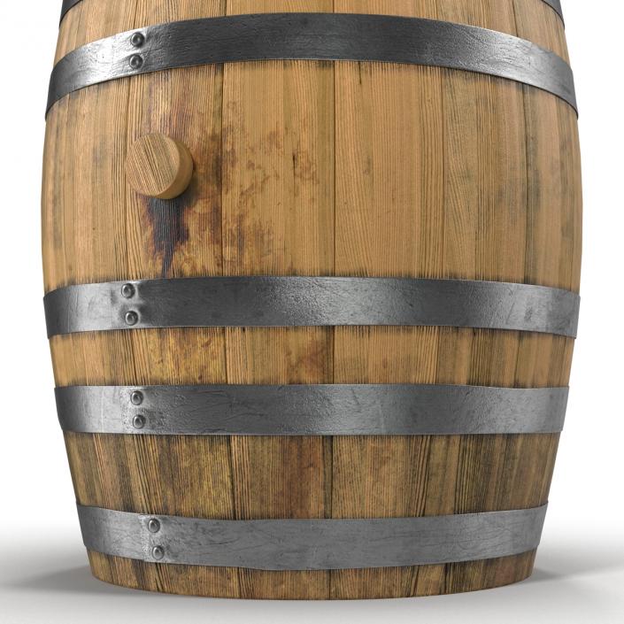 3D Wooden Barrel model