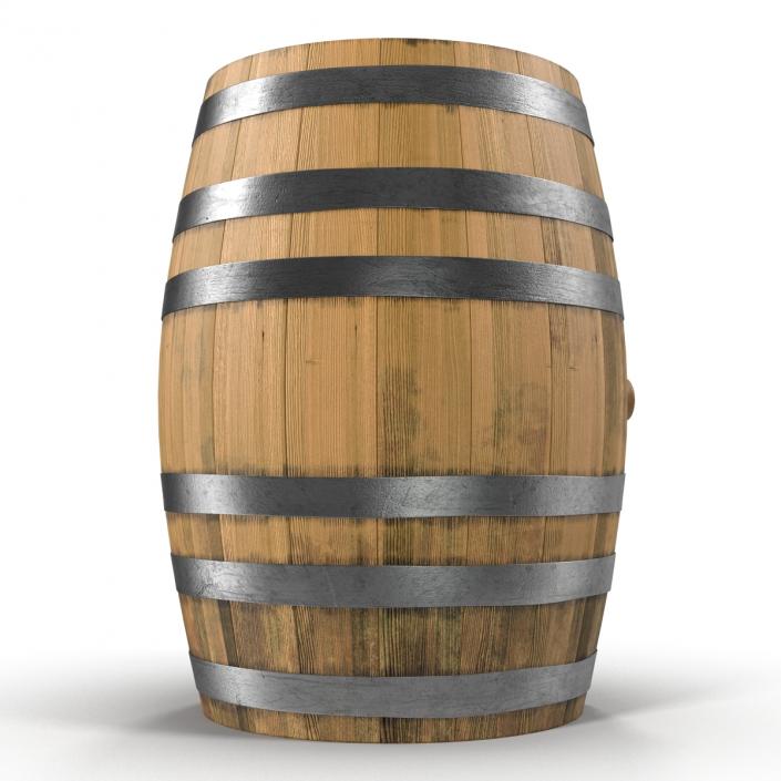 3D Wooden Barrel model