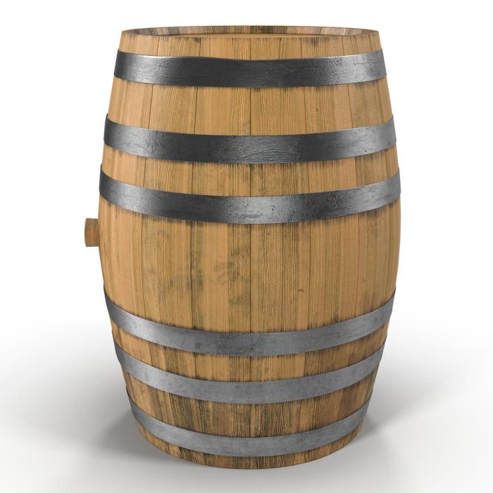 3D Wooden Barrel model