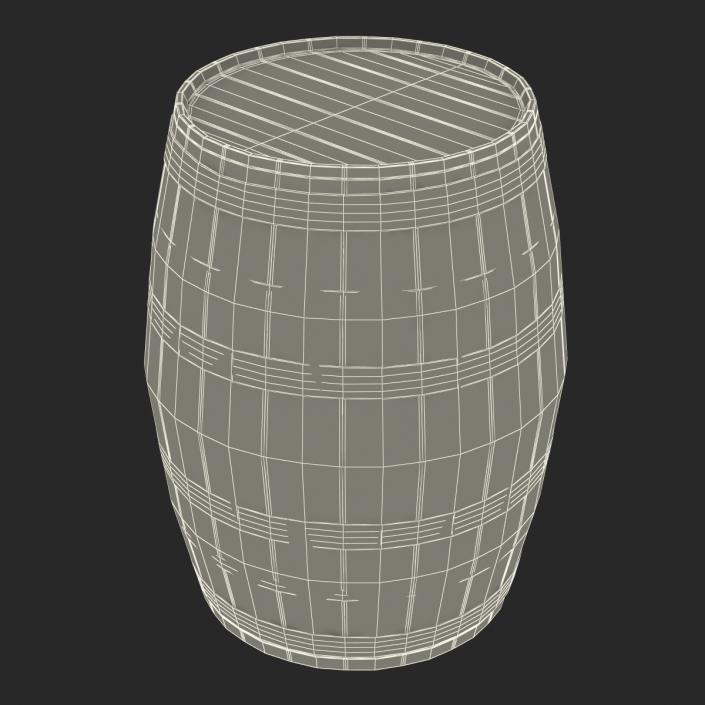 3D Wooden Barrel model