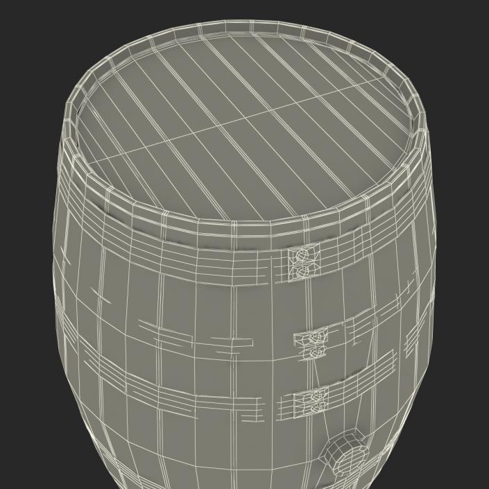 3D Wooden Barrel model