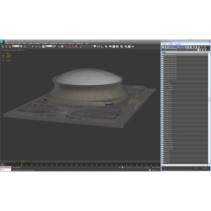 3D Stadium Mercedes Benz Superdome