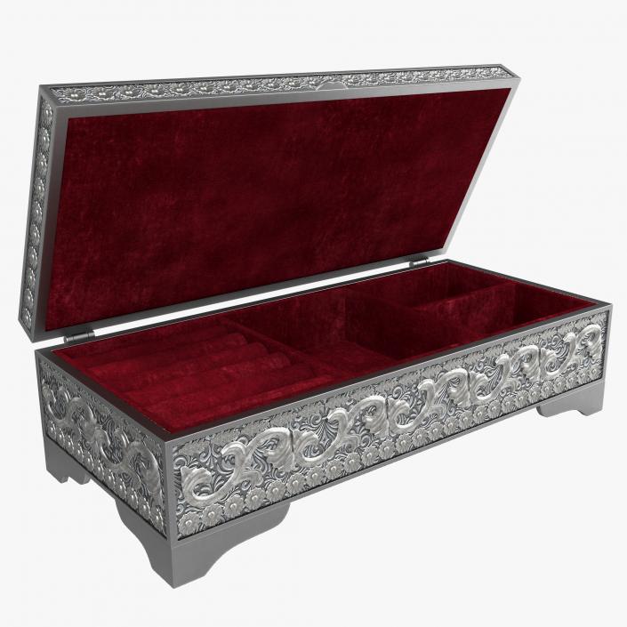 3D Pewter Jewelry Box model