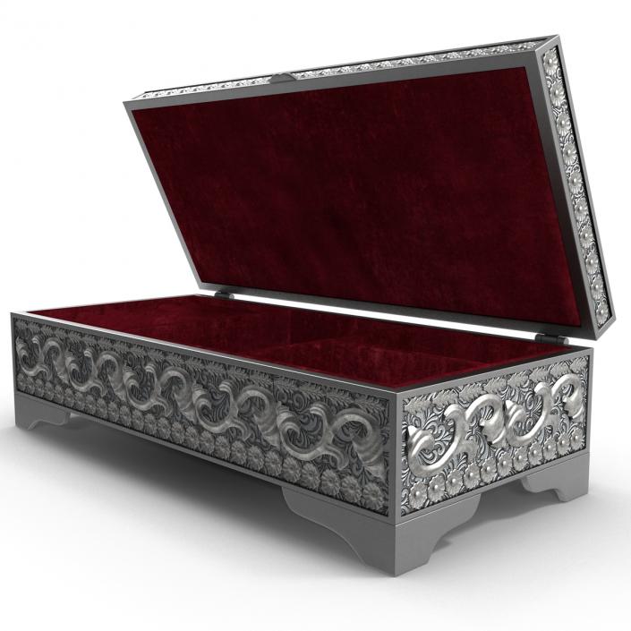 3D Pewter Jewelry Box model