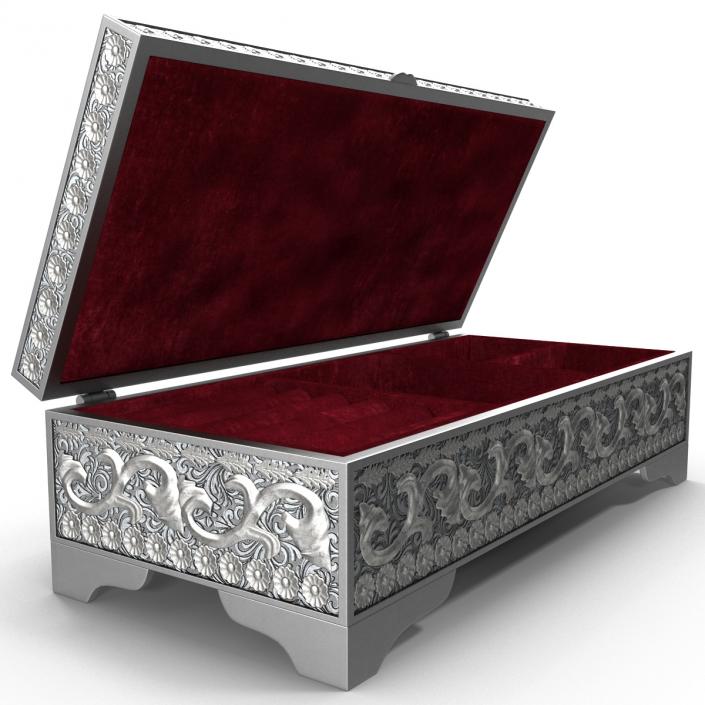 3D Pewter Jewelry Box model