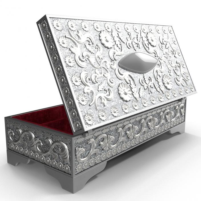 3D Pewter Jewelry Box model