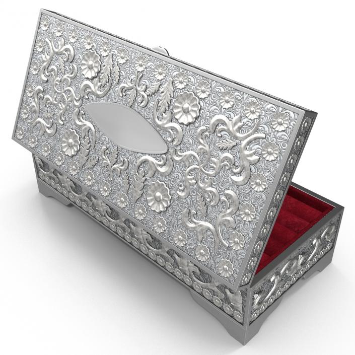 3D Pewter Jewelry Box model