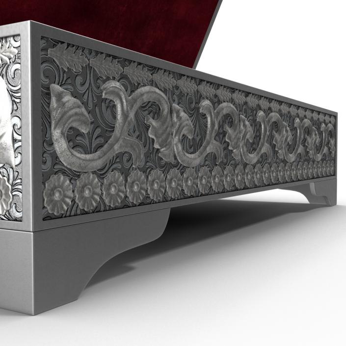 3D Pewter Jewelry Box model