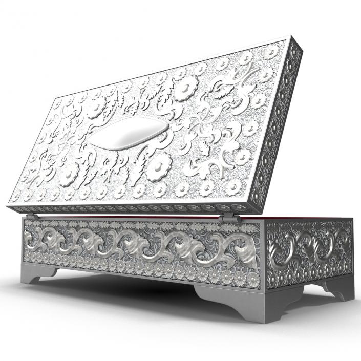 3D Pewter Jewelry Box model