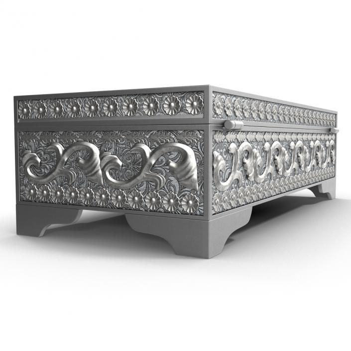 3D Pewter Jewelry Box model